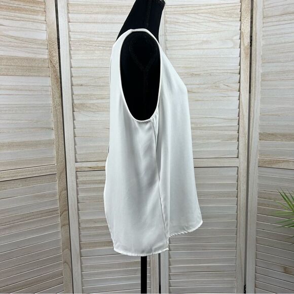 BB Dakota Ivory Split Back Tank Top Large - Picture 6 of 10